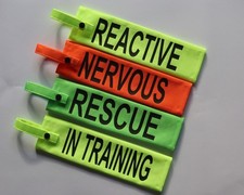⚠️ REACTIVE DOG Lead Sleeve - NERVOUS | IN TRAINING | Custom Hi Vis Safety Band