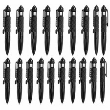 20 pcs Tactical Pen Aluminum Self Defense Glass Breaker Pen Writing Black EDC