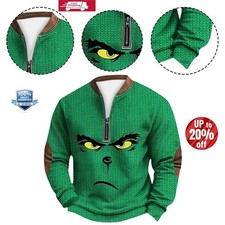 Grinch Mens-Sweatshirt Retro