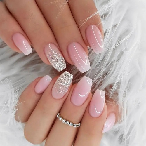 24x short square false nails - 24x,