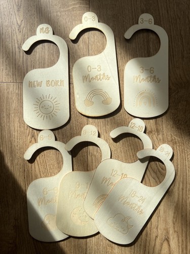 7pc wooden baby closet - 7pc,