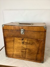Vintage Hand Made Wooden Engineers Tool Box/ Cabinet With Drawers & contents #Z
