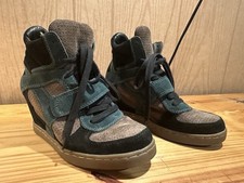 Ash Limited Bowie Hi Top Wedge Sneakers Womens EU 40 US 8.5 Suede Leather Shoes