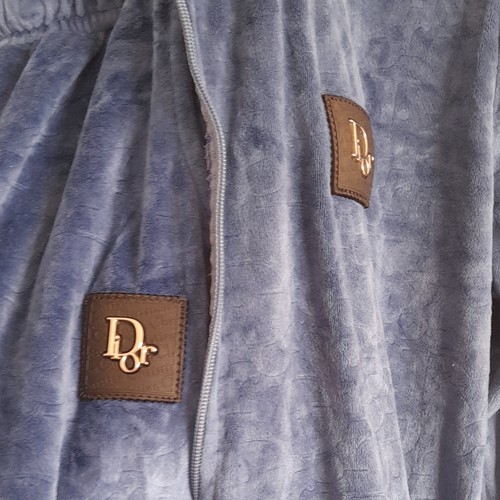 Christian dior blue velour - blue,