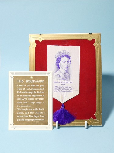 1953 embroidered silk - 1953, bookmark