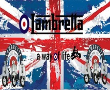 Lambretta Union Jack Mouse mat Moped Scooter Mousemat 