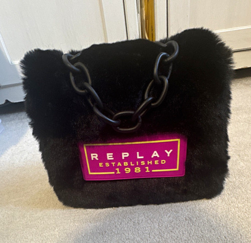 Replay black faux - black, shoulder
