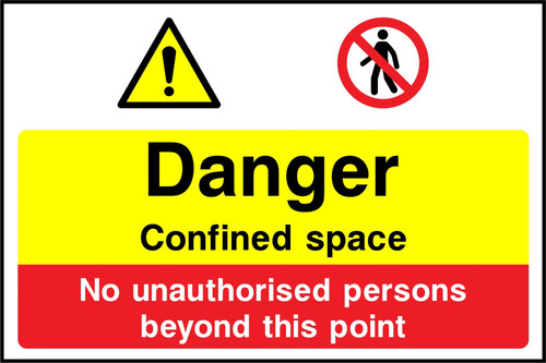 Danger confined space no - space,