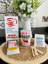 Grow a Peters Pepper in a Tin - Grow a Dick Chilli  - Funny Gifts for Him Her