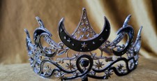 Black & Silver Moon design Tiara / Crown