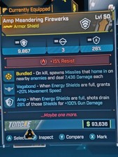 Borderlands 4! MODDED! Amped Fireweks Shield! 100% Damage Boost!