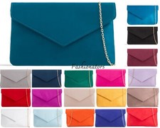 Women's Plain Suede Clutch Bag