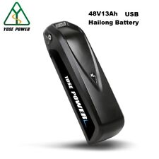 48V13Ah Li-ion Battery E-bike Down Tube Battery  Bottle USB Black