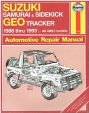 SUZUKI SAMURAI & SIDEKICK JEEP (1986-91) OWNERS WORKSHOP MANUAL