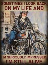 Funny Motorcycle Metal Garage Sign For Shed Workshop Mancave