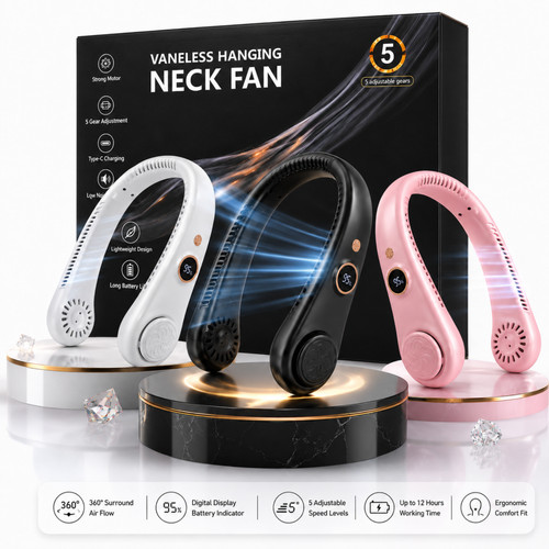 Neck fan hands free bladeless - fan,