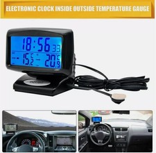 Car Digital With Clock In/Out Thermometer Calendar Function Luminous New UK TOP