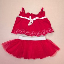 Build bear red floral top - build-a-bear,