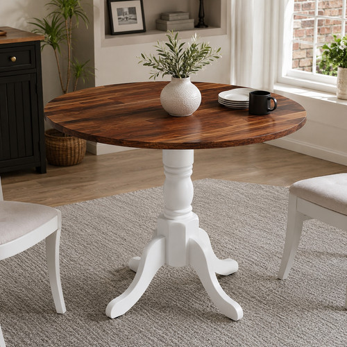 Round dining table 100cm - dining,
