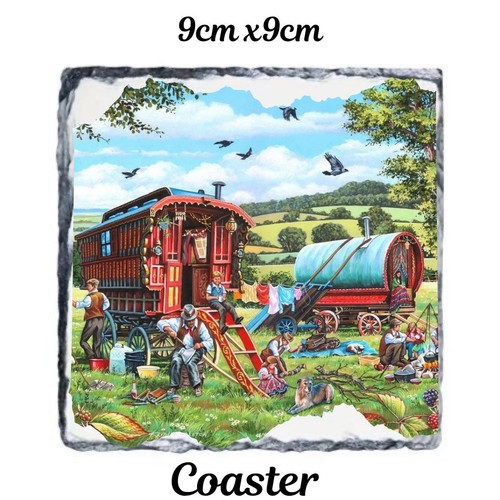 Set gypsy slate - gypsy, coasters