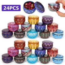 12/24Pcs Candle Tins 2.5oz