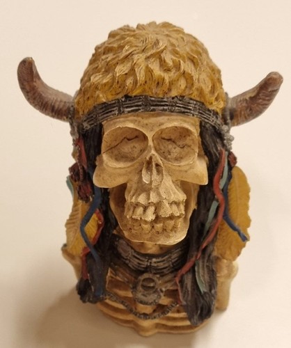 Skull buffalo horn headdress - skull,
