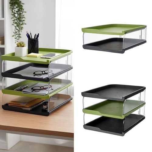 4tier stackable desk black - 2/3/4tier,
