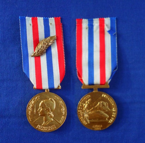Gold french medal honour - french,