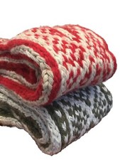 Afghan Slipper Socks -Genuine - Fair Trade - 4 Sizes - Bright & Subdued Colours