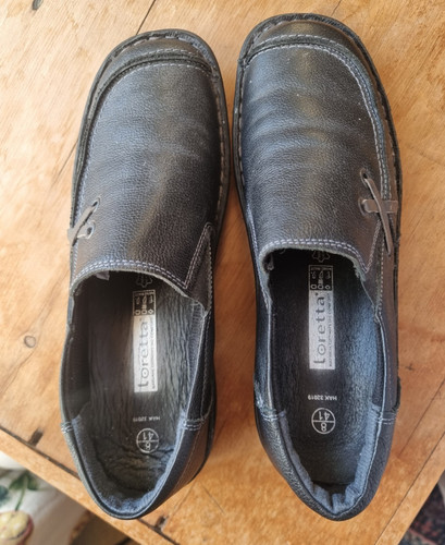 Loretta black leather - , shoes