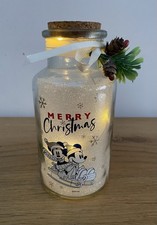 CHRISTMAS MICKEY & MINNIE LIGHT UP JAR ORNAMENT
