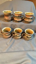 6 x Studio Art Pottery Drip