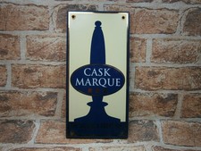 Original CASK MARQUE Metal Advertising Sign - Ideal Man Cave / Home Bar Decor