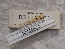 Vintage Reliance Dentist Shade Guide Acrylic Teeth Sample Set