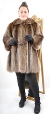 US5378 REAL RACCOON FUR JACKET RANCH RACOON COAT SWINGER SIZE 2XL WASCHBÄR JACKE