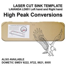 DOMETIC SMEV LAVANDA 9222, 9722, 8821,  8005, SINK TEMPLATE CAMPERVAN LASER CUT