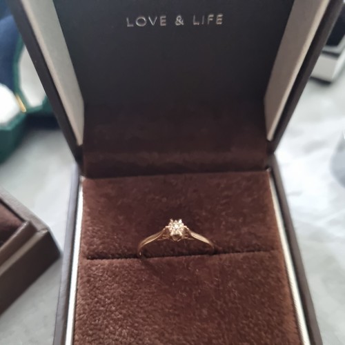 9ct diamond ring - ,