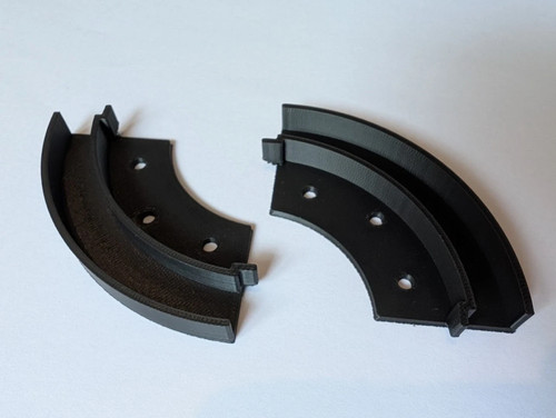 Tambour door track corners - door,