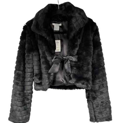 Charlotte russe black faux fur - faux,