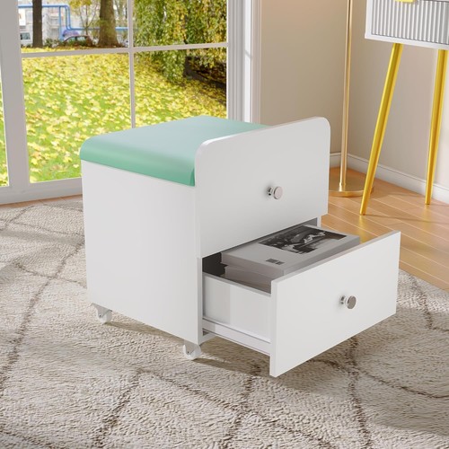 Upholstered vanity stool with - stool,