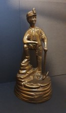 Vintage Brass Coal Miner Figure / Statue / Figurine