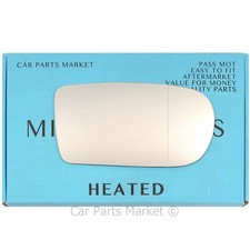 Right side Wide Angle Wing door mirror glass for Mazda 323F 94-98 heated manual