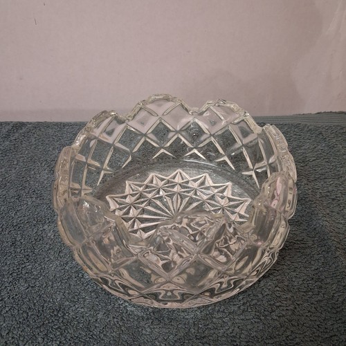 Vintage glass fruit bowl - vintage,