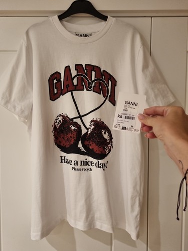 Authentic ganni cherry tee - ganni, t