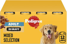 Pedigree Adult Dog Wet Food Can, Mixed Selection Gravy, 12X400G