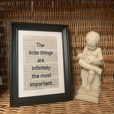 Sherlock Holmes Book Page & Quote in Black Frame. Handmade Upcycled Classics