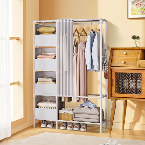 Portable wardrobe closet with - wardrobe,