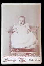 Photo Cabinet Card Baby Wicker