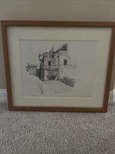 EARLY PETER SCULTHORPE ORIGINAL  1976 pencil of his studio in West Chester, PA