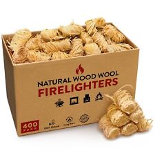 Fire Lighters Natural Firelighters for Wood & Log Burners Box of 400 starters